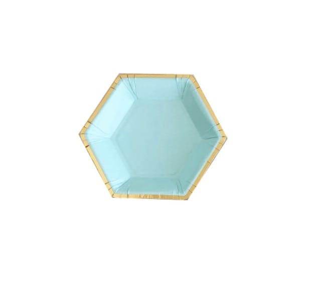 4 Inches Hexagon Canape Plates