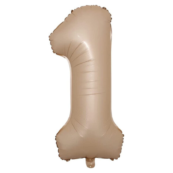 40inch Cream & Caramel Numeric Balloons - Image 2