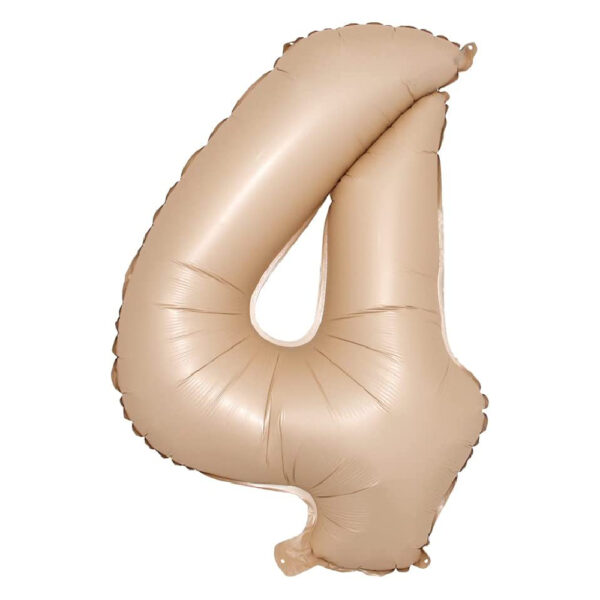 40inch Cream & Caramel Numeric Balloons - Image 5