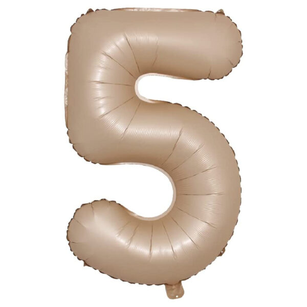 40inch Cream & Caramel Numeric Balloons - Image 6