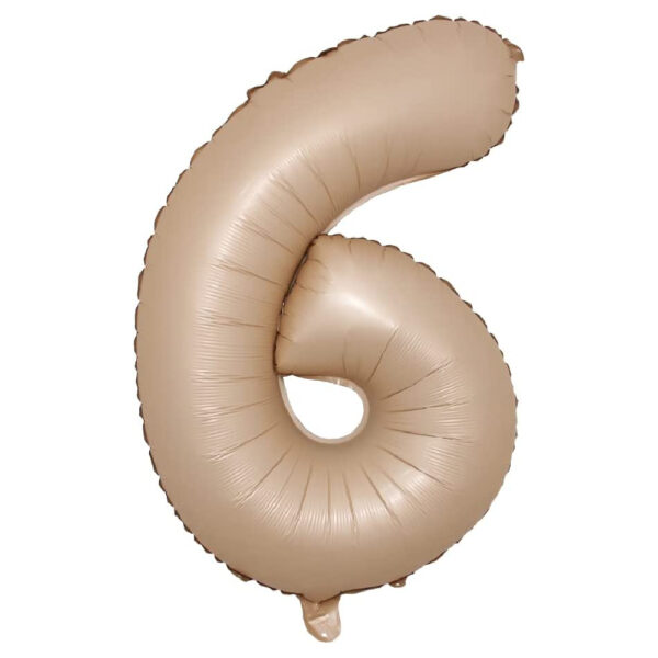 40inch Cream & Caramel Numeric Balloons - Image 7