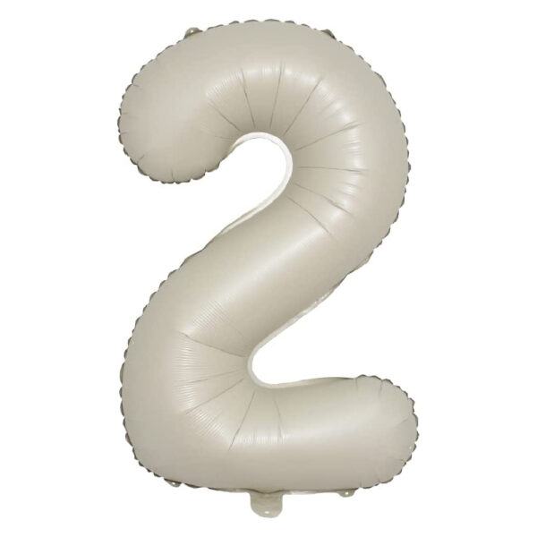 40inch Cream & Caramel Numeric Balloons - Image 13