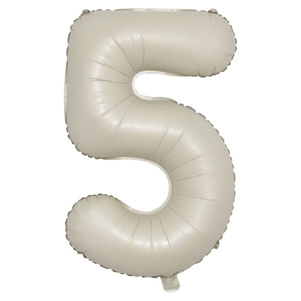 40inch Cream & Caramel Numeric Balloons - Image 16