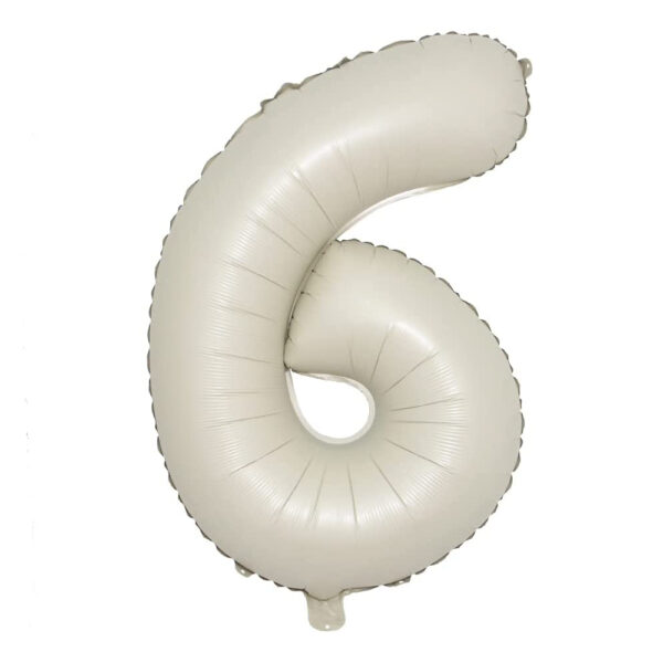40inch Cream & Caramel Numeric Balloons - Image 17