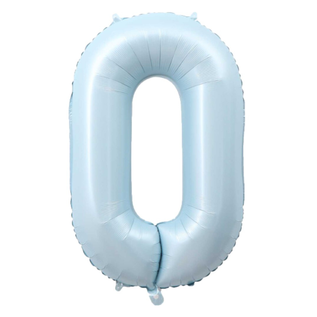 40 Inch Light Blue and Light Pink Number Balloon