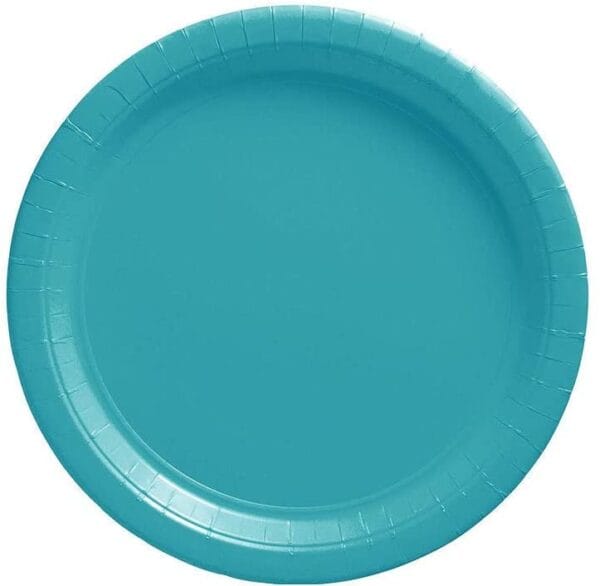Plain Colored Party Tableware Set Bleu Ciel- SERVES 8 - Image 3