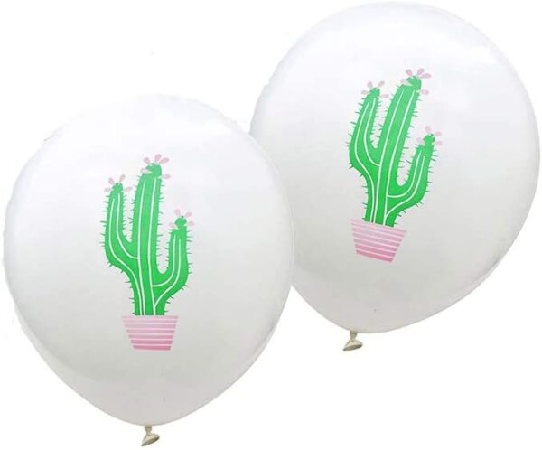 Cactus Print Latex Cute Balloons - Image 2