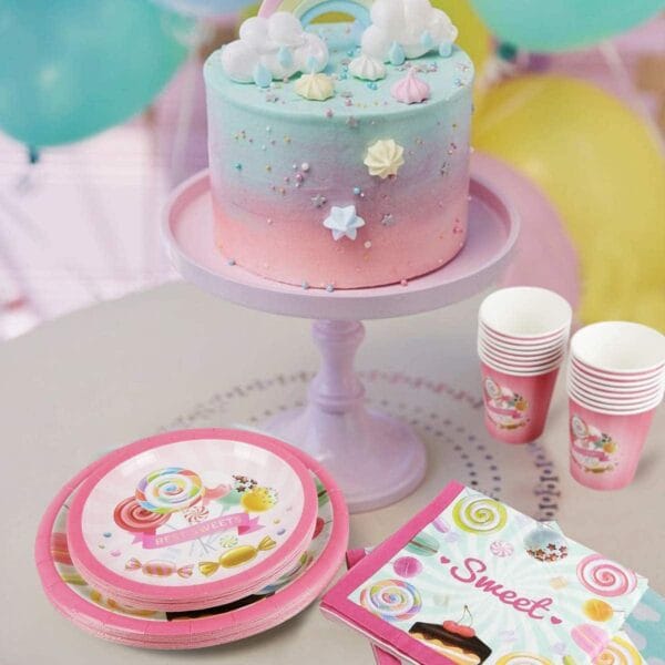 Candyland Themed Party Tableware Set for 8 - Image 2