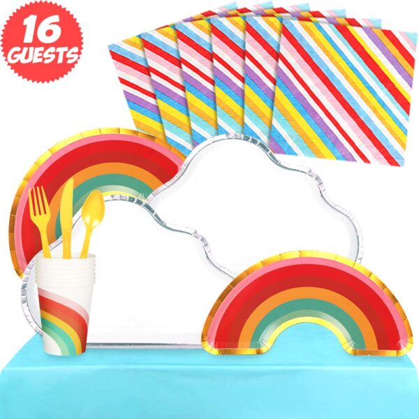 Rainbow and Cloud Tableware Party Set