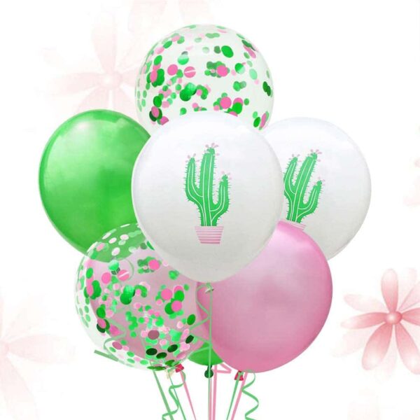 Cactus Print Latex Cute Balloons - Image 3