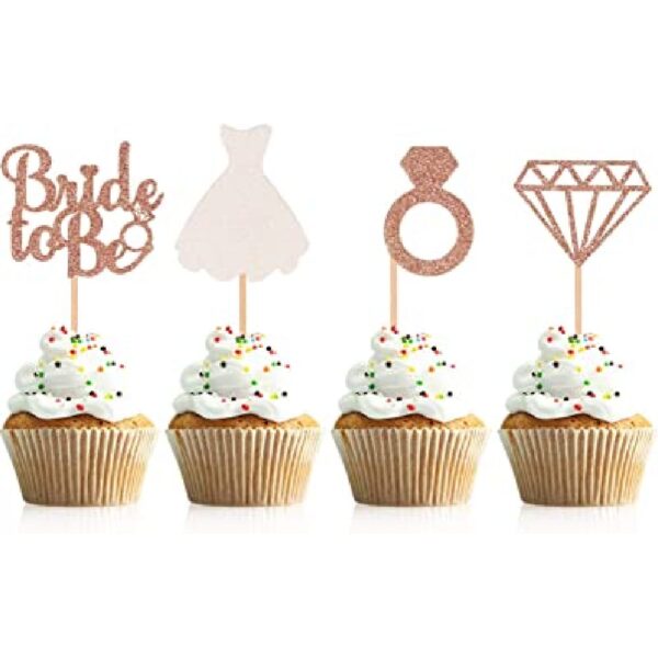 Bride To Be Cupcake Toppers - Image 2