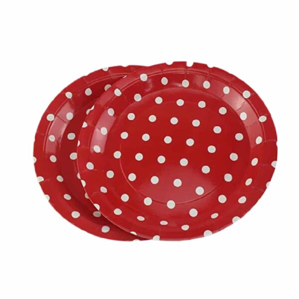 Red Polka Dots Paper Plates