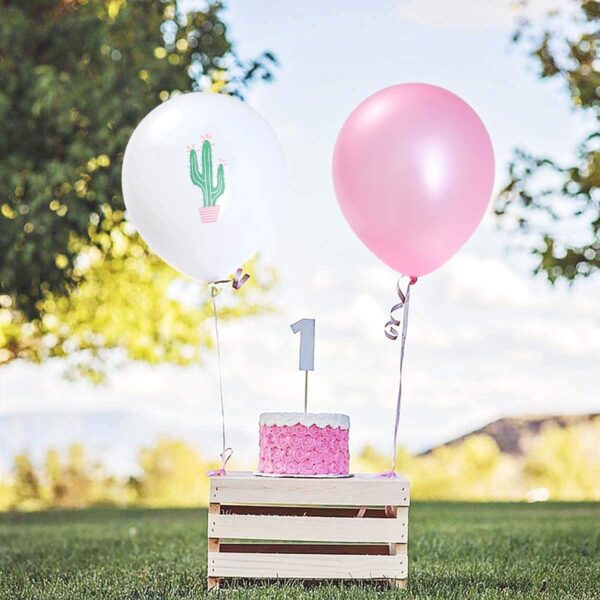 Cactus Print Latex Cute Balloons - Image 4
