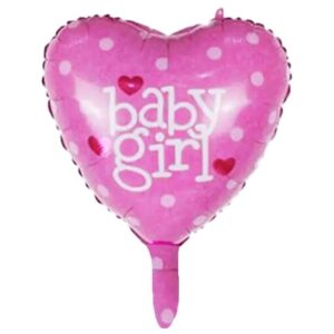 Heart Shaped Baby Girl Foil Balloon