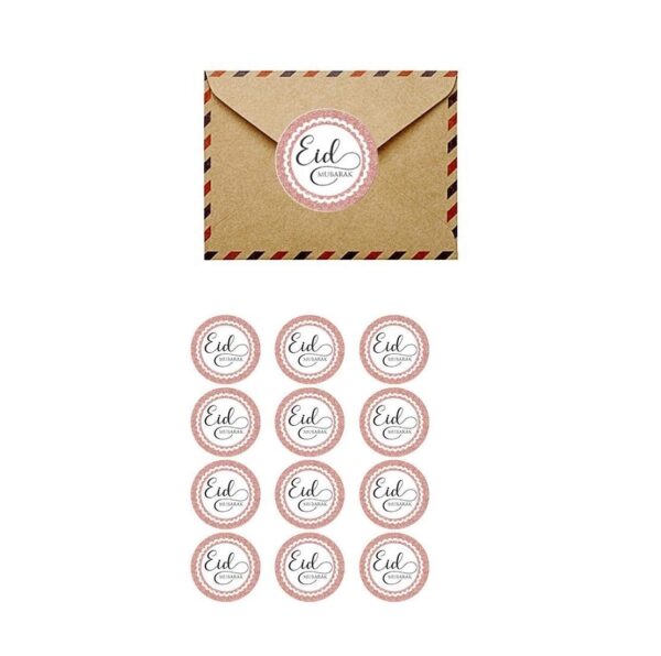 12 dots Eid Mubarak Self-Adhesive Labels - Image 2