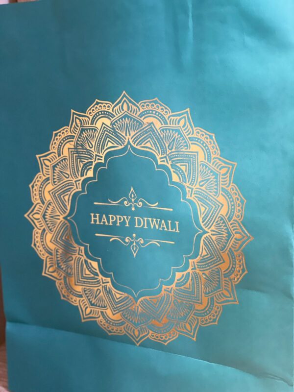 Bottle Green Happy Diwali Gift Bag (Pack of 5) - Image 3