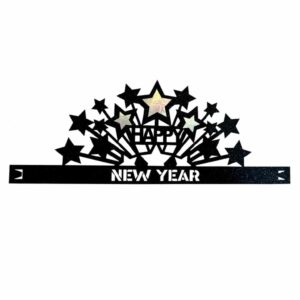 Black with Sparkle Happy New Year Headbands