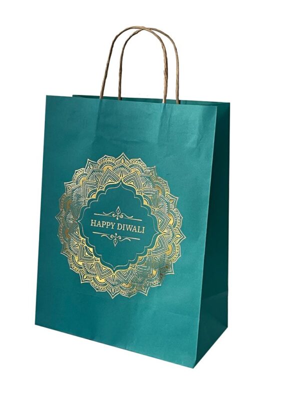 Bottle Green Happy Diwali Gift Bag (Pack of 5)