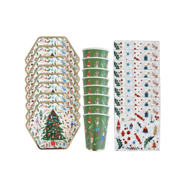 Christmas Paper Tableware Set of 8 - Image 2