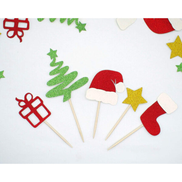 Christmas themed Cupcake Toppers - Image 6