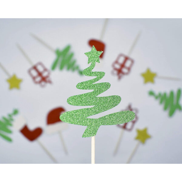 Christmas themed Cupcake Toppers - Image 2