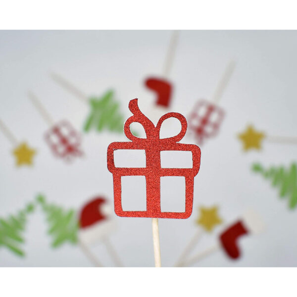 Christmas themed Cupcake Toppers - Image 4