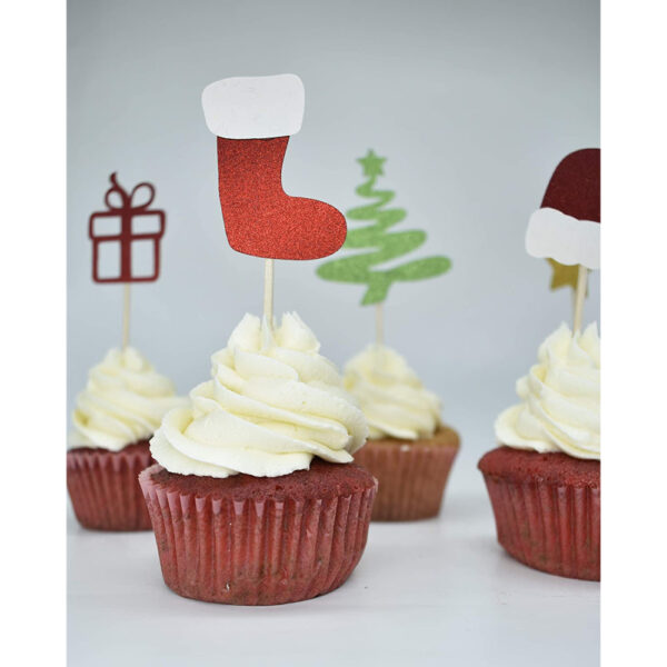 Christmas themed Cupcake Toppers - Image 5
