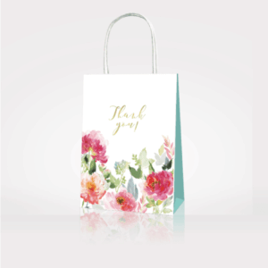 Floral Thank You Gift Bags Pack of 3 Design 3