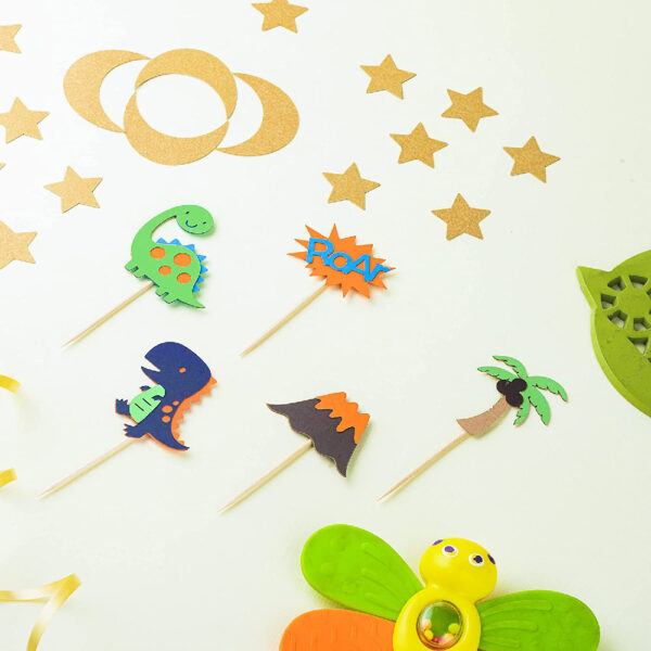 Dinosaur Layered Cupcake Toppers - Image 2