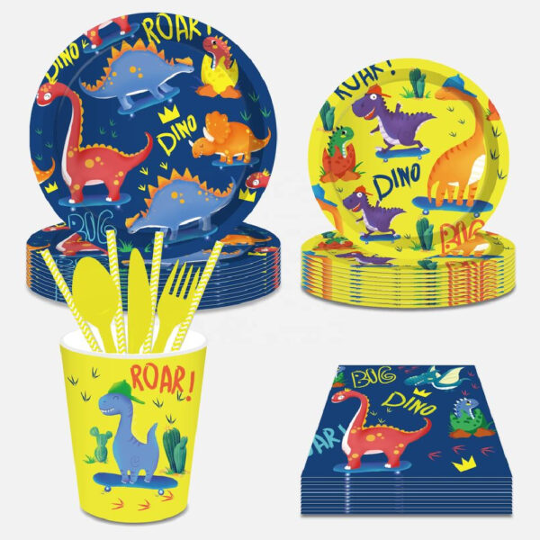 Dinosaur themed Party Tableware Set - Image 2