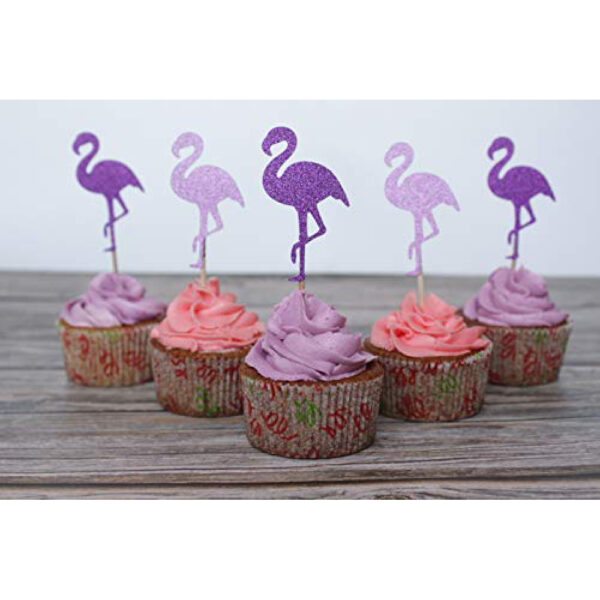 Flamingo Cupcake Toppers - Image 4