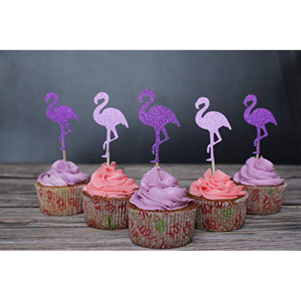 Flamingo Cupcake Toppers - Image 5