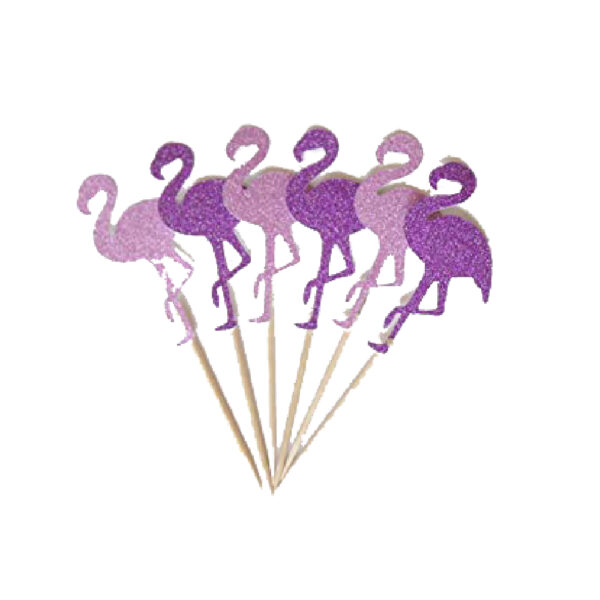 Flamingo Cupcake Toppers - Image 2