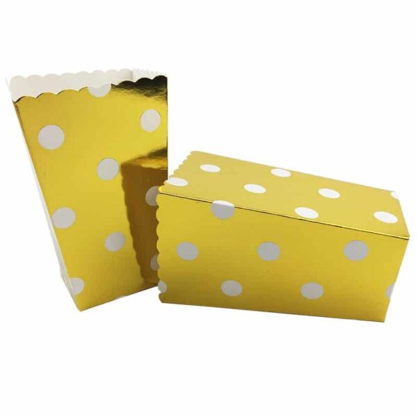 Gold Dots Popcorn boxes