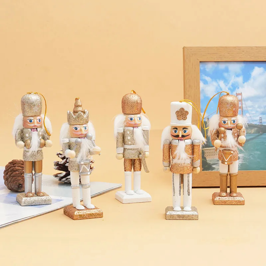Gold Hanging Nutcrackers Ornaments