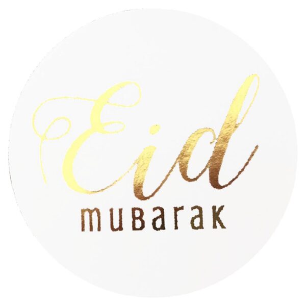 Gold Foil Eid Mubarak Stickers Pack of 10