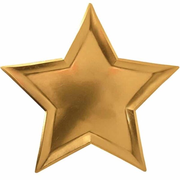 Star Shaped Plates Gold