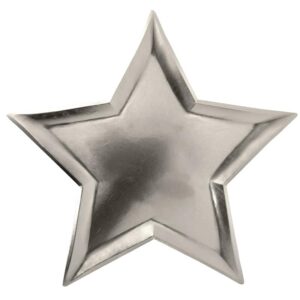 Star Shaped Plates Silver