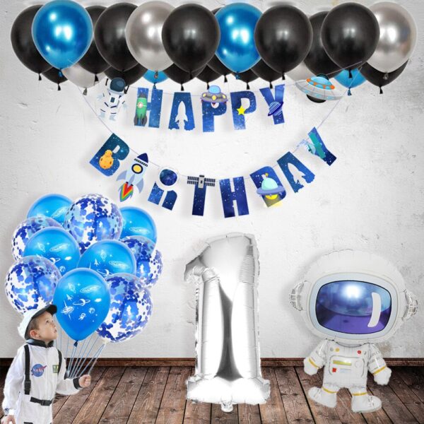 Happy Birthday Banner Space Astronaut - Image 2