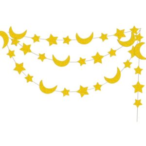 Star and Crescent Moon Hanging Garland