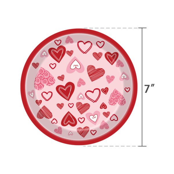 Hearts Design Party Tableware Set - Image 5