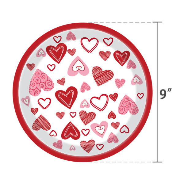 Hearts Design Party Tableware Set - Image 3
