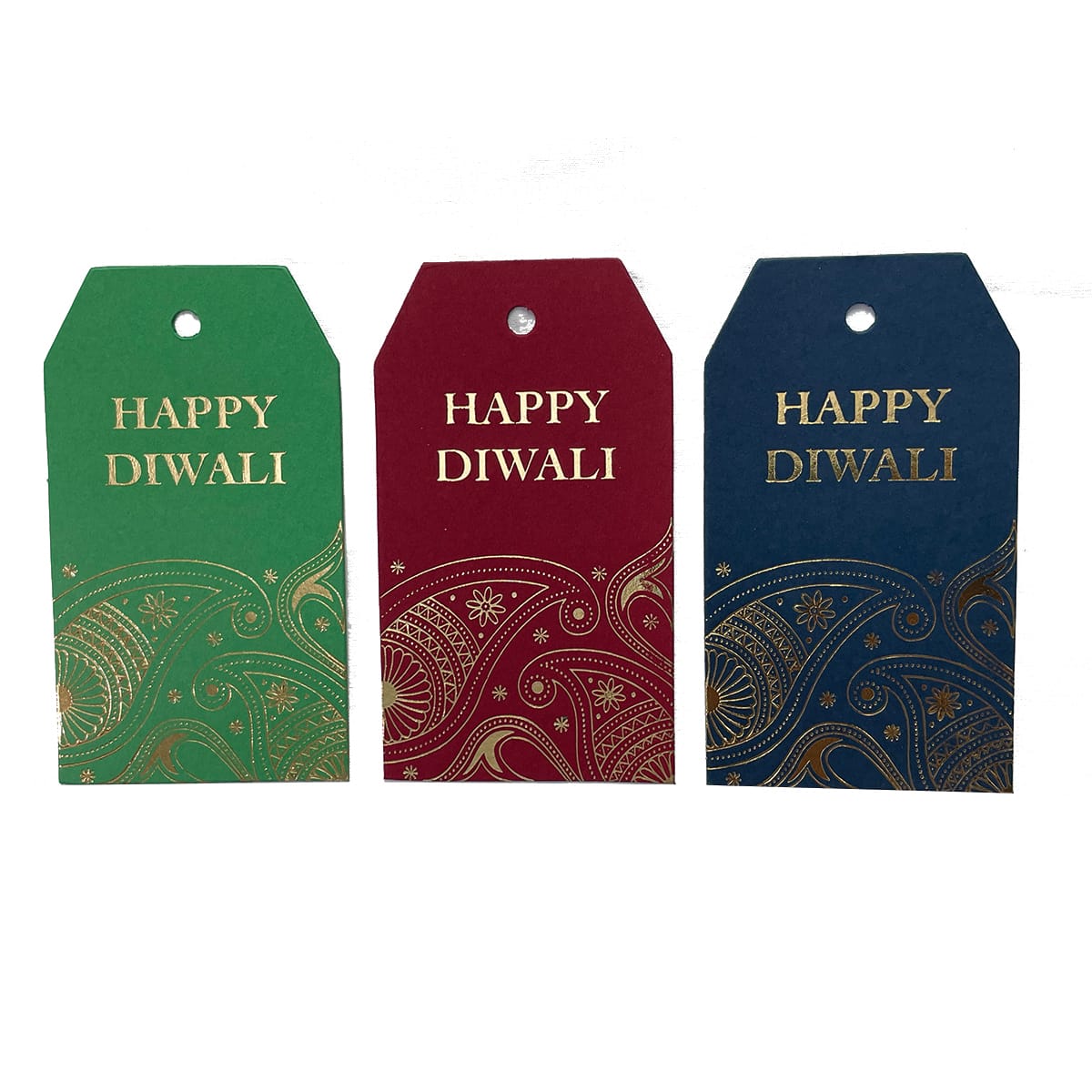 Happy Diwali Gold Foiled Gift Tags Pack of 12