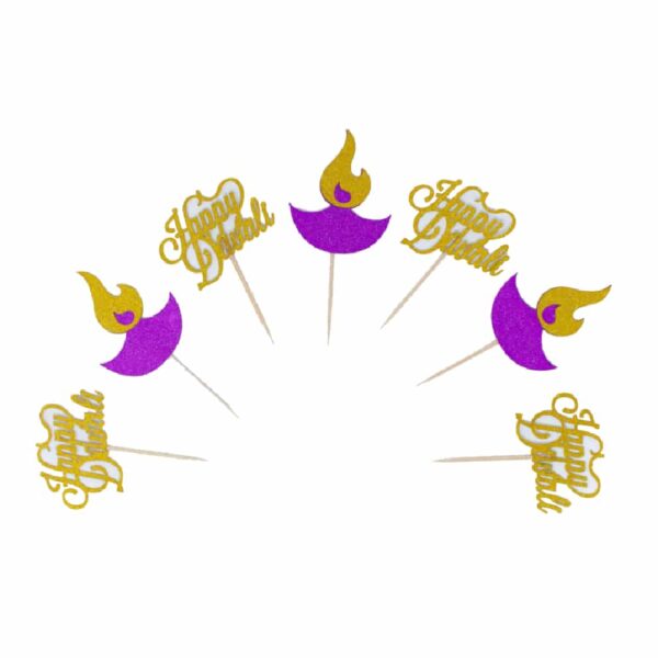 Happy Diwali Cupcake Toppers Set