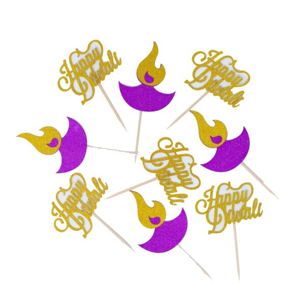 Happy Diwali Cupcake Toppers Set - Image 2
