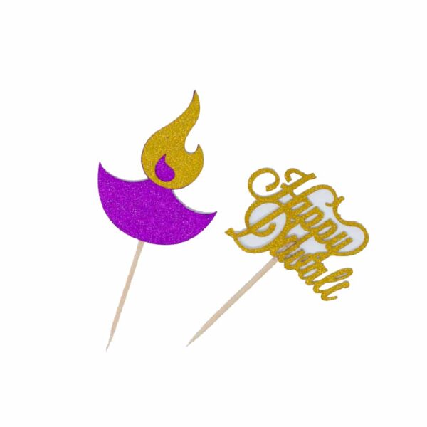 Happy Diwali Cupcake Toppers Set - Image 3