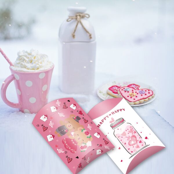 Happy Valentine's day Pillow Shape Treat Boxes - Image 2