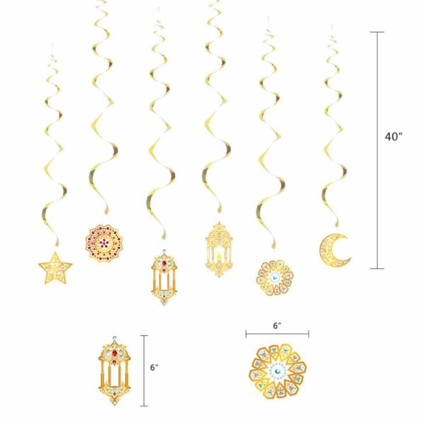 Ramadan and Eid Themed Hanging Swirls - Image 2