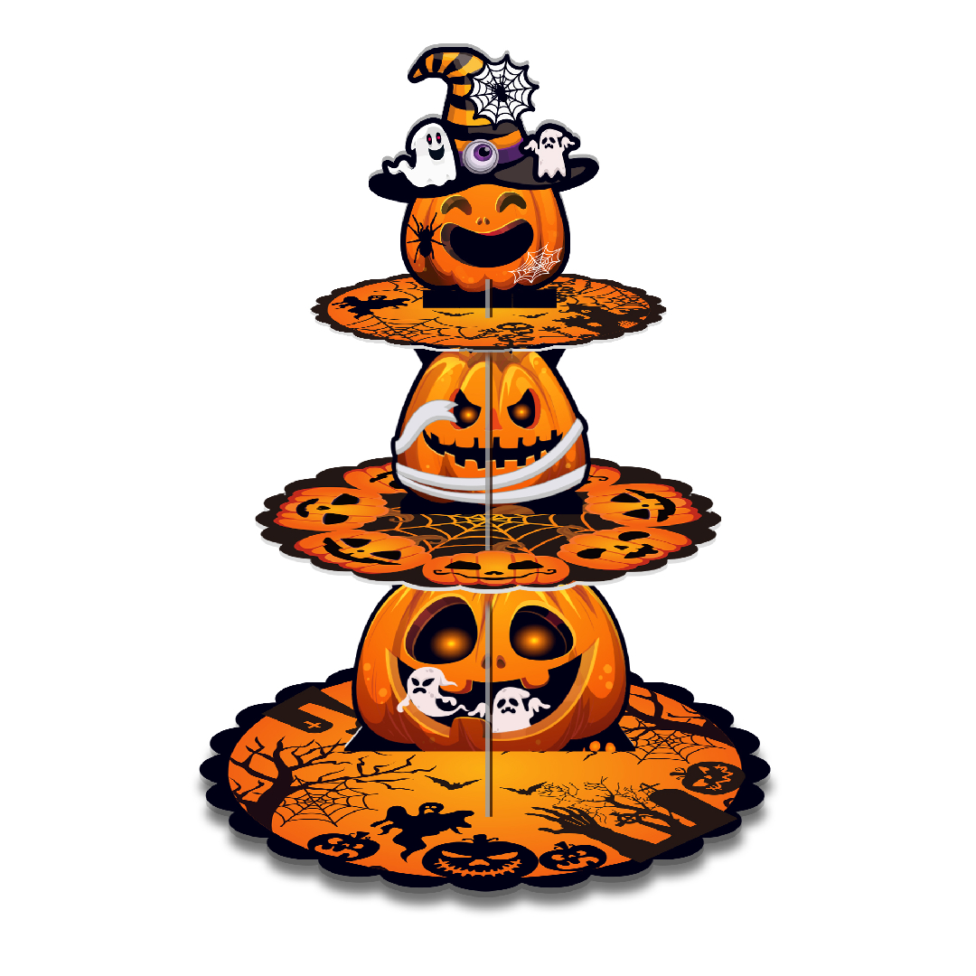 Halloween Pumpkin Cupcake Stand 3 Tier
