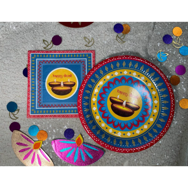 Happy Diwali Plates 9inches - Image 3